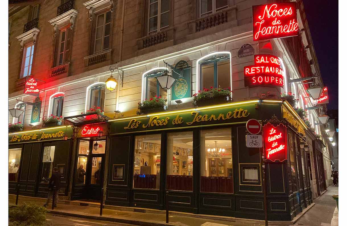 Restaurant Les Noces de Jeannette à Paris 2ème