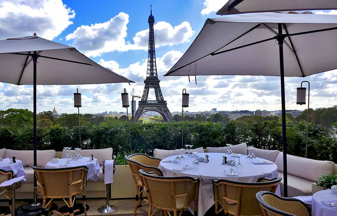 La terrasse du Restaurant Girafe Paris 16ème