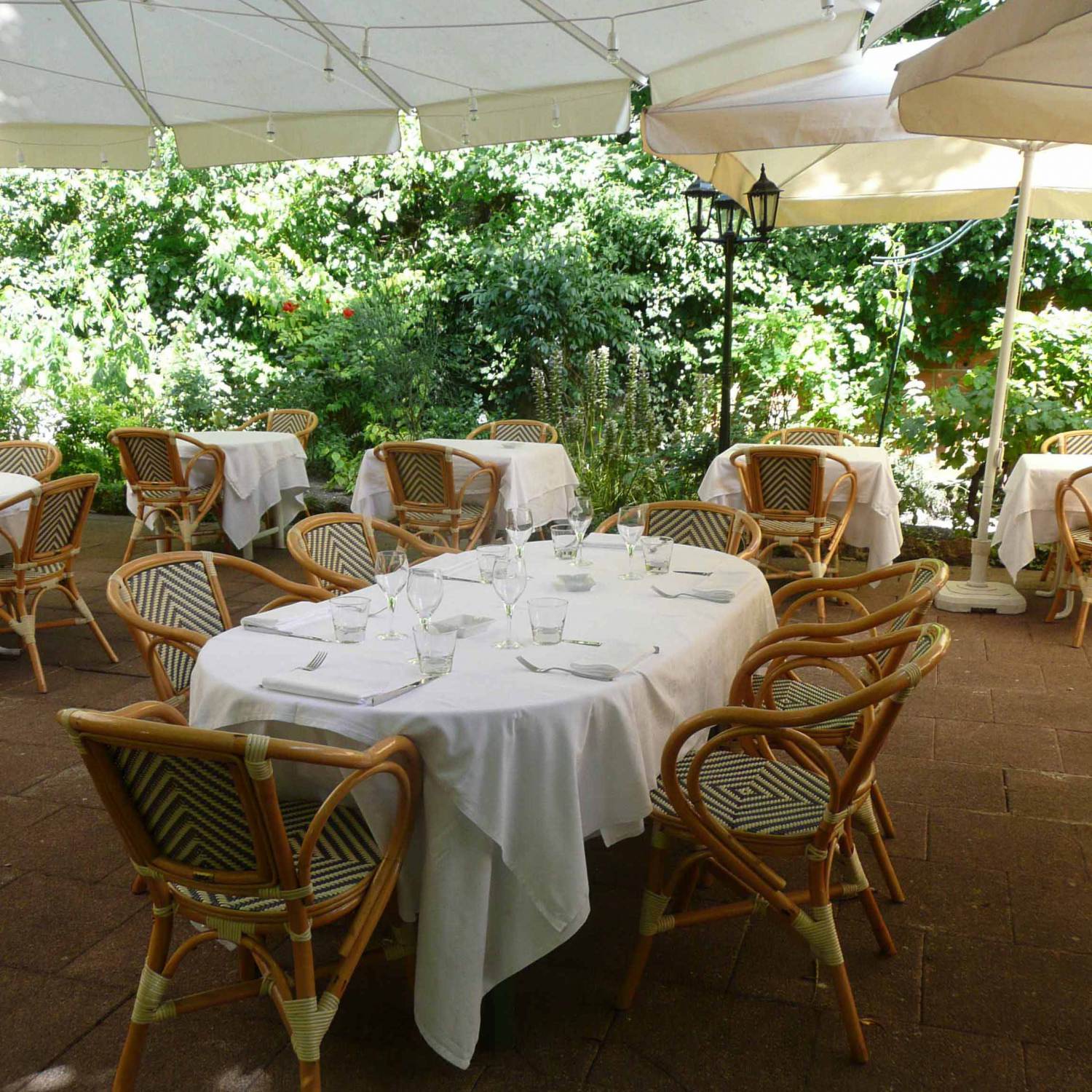 Restaurant Villa 9 Trois le jardin