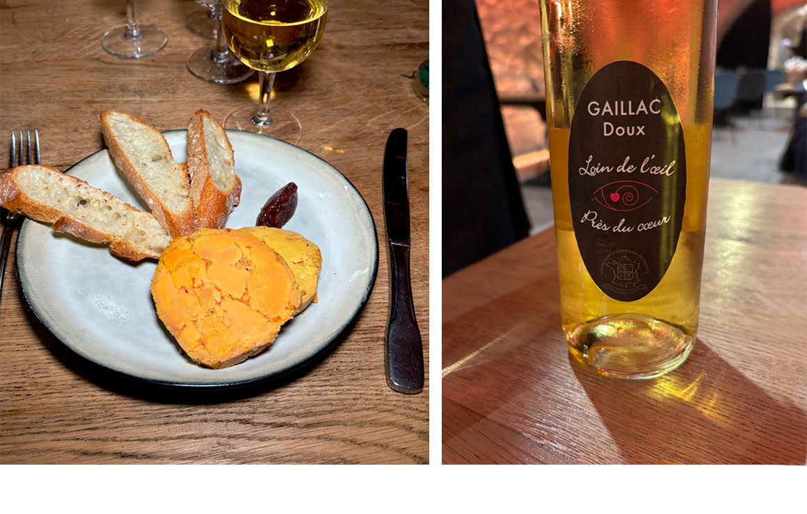 Restaurant M du Musée du Vin foie gras  et Gaillac