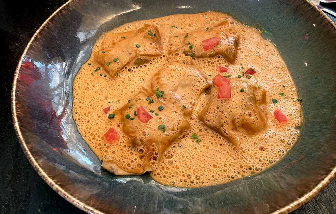 Le Petit Pergolèse ravioli de langoustines