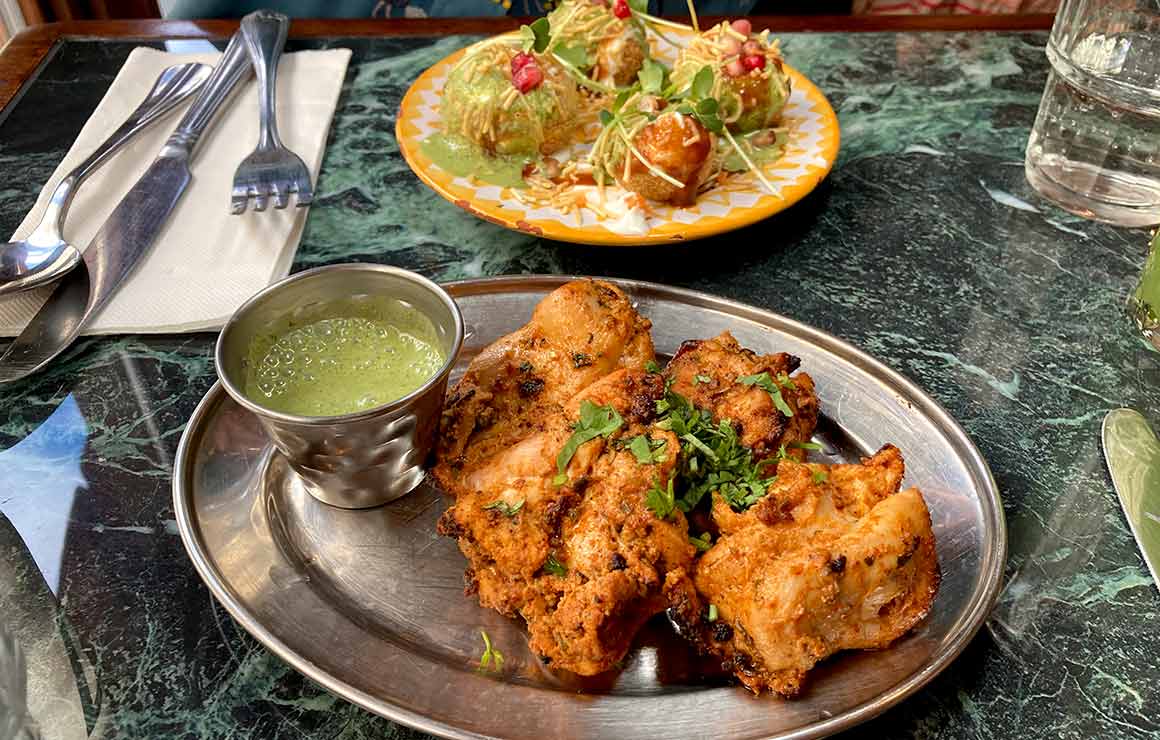  Delhi Bazaar poulet Tikka et Dahi Puri