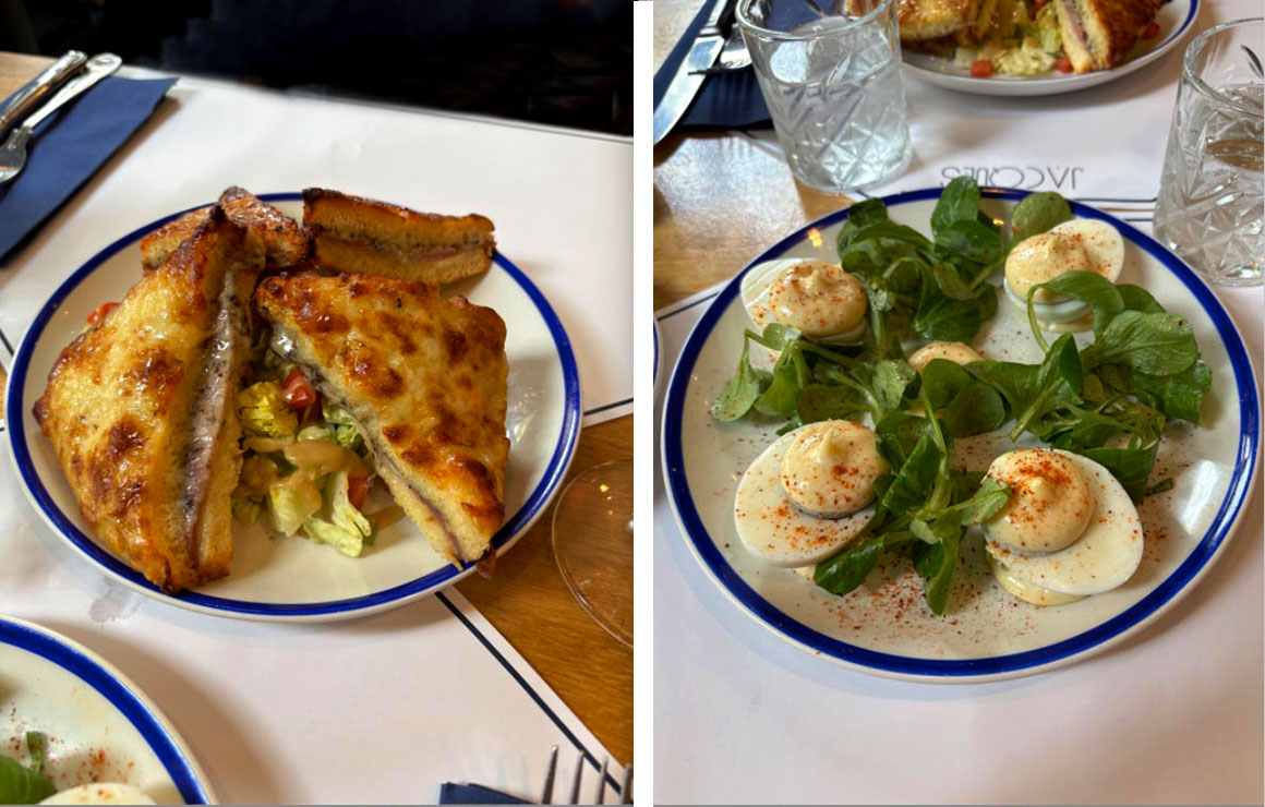 Croque-monsieur, oeufs mayonnaise