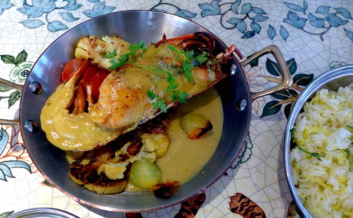 Restaurant Sir Winston Homard rôti au curry doux