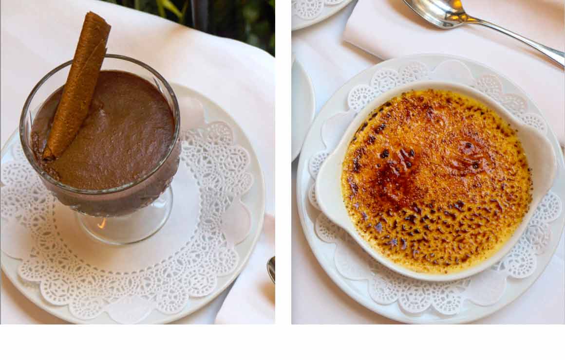 Le Café du Commerce mousse au chocolat et crème brûlée