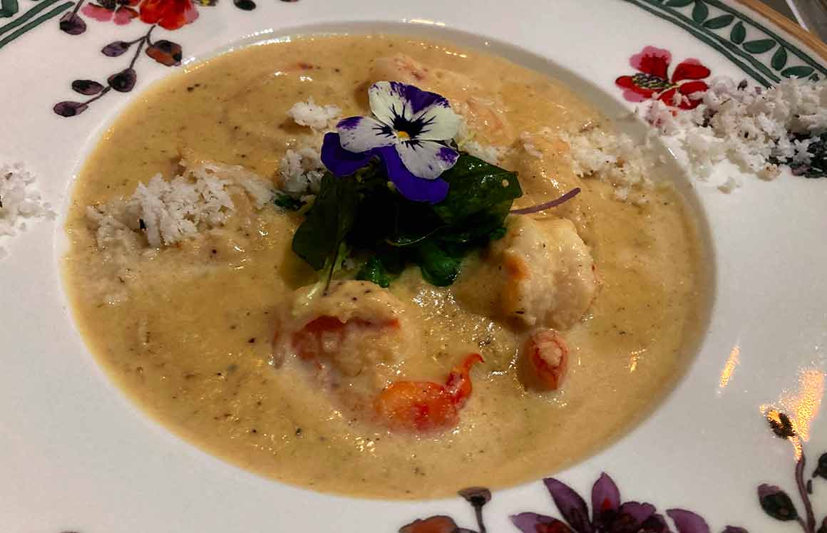 Restaurant Mayfair Garden crevettes coco Korma