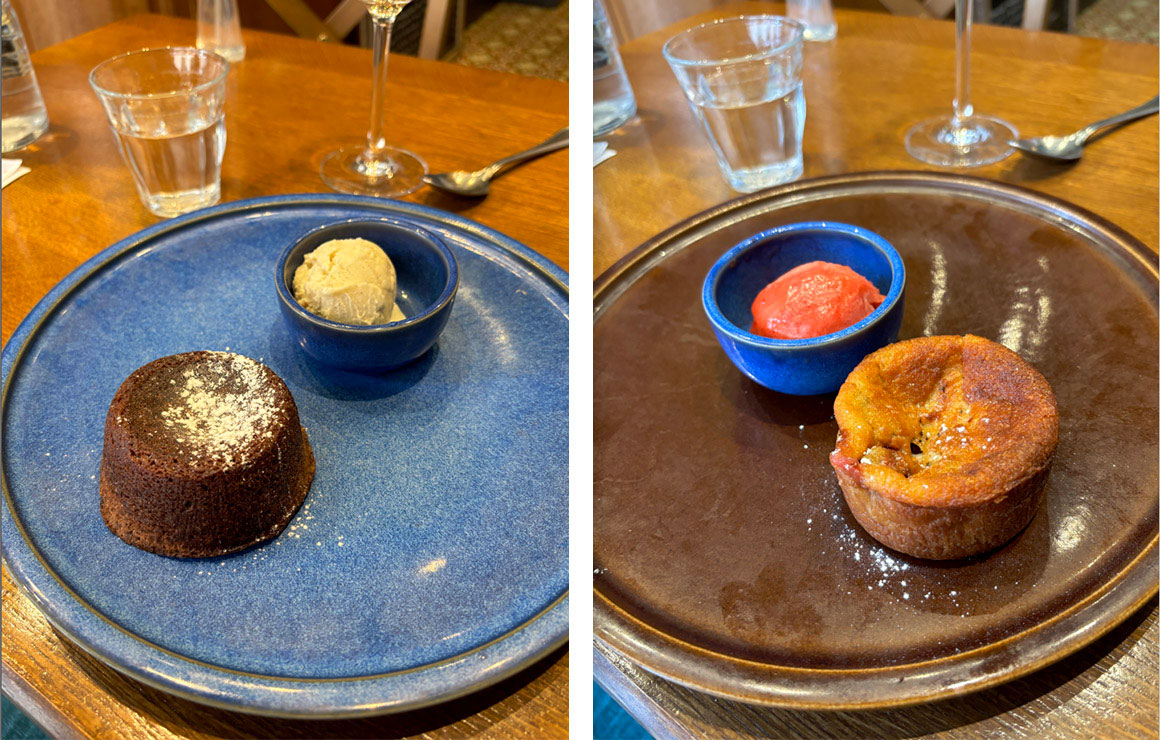 Lobineau Mi-cuit chocolat et Clafoutis cerise