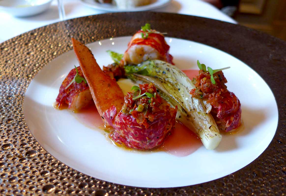 Restaurant Le Cinq, salade de homard 