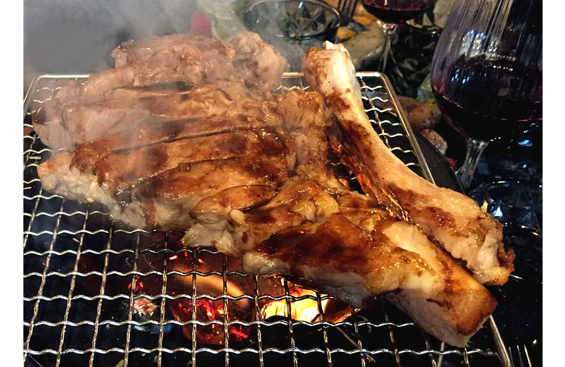 Comptoir des Fables Côte de veau fumée au foin