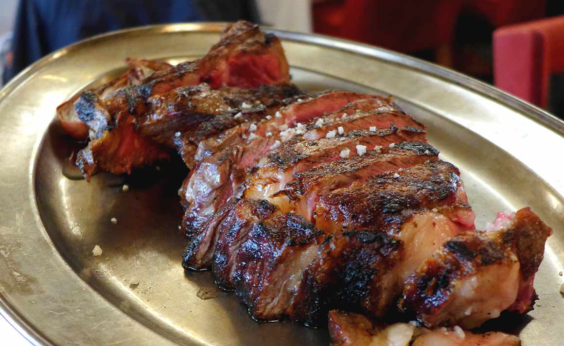 Restaurant Au boeuf couronné, la côte de boeuf