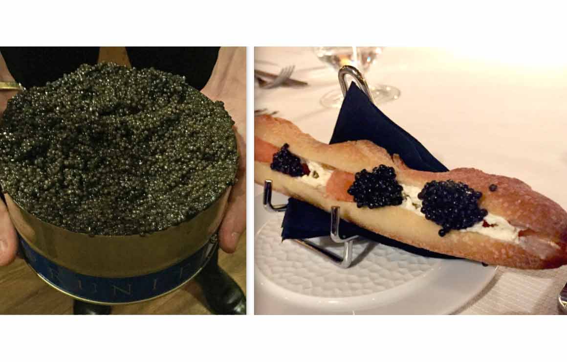 Restaurant Prunier Caviar et baguette