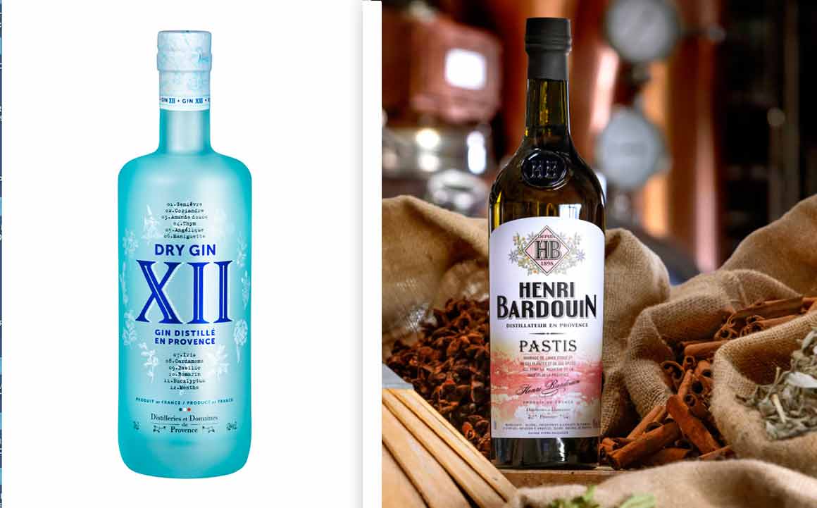 Gin XII et Pastis Bardouin