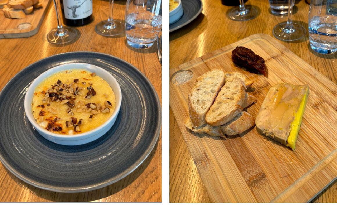 Atelier Roulière camembert rôti, foie gras