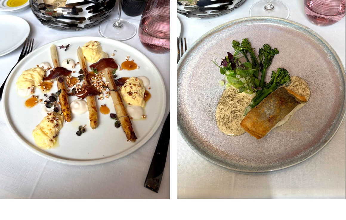 Asperges ; filet d'Omble chevalier