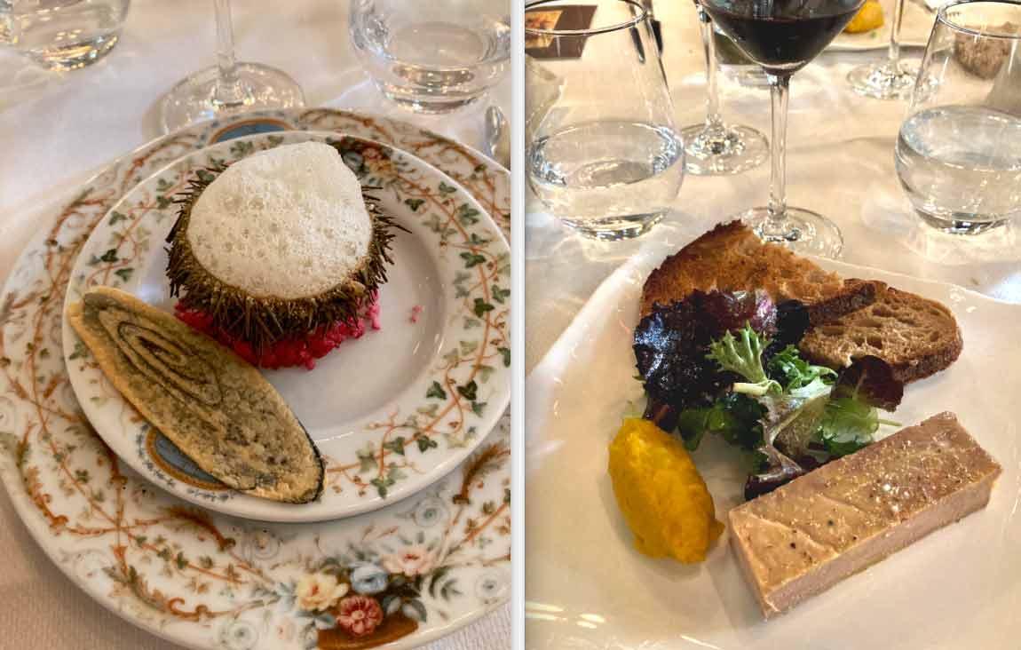 Le Grand Véfour Oursin et foie gras