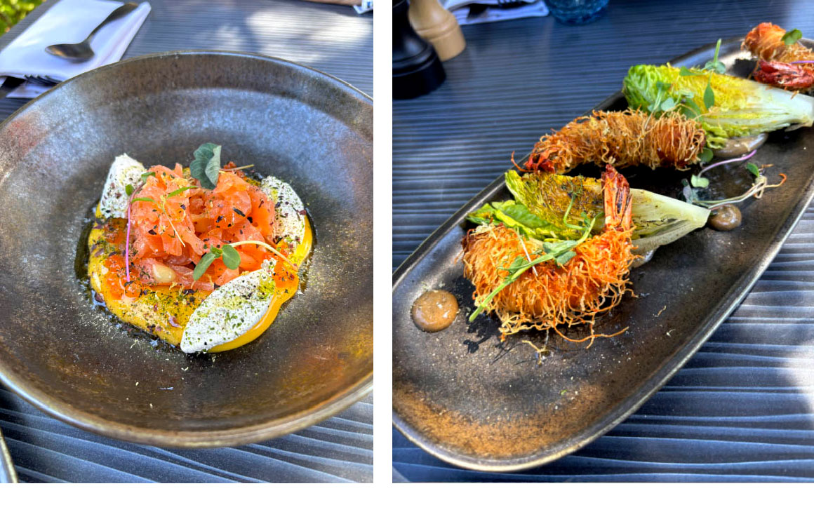 Les Hamptons, saumon, gambas