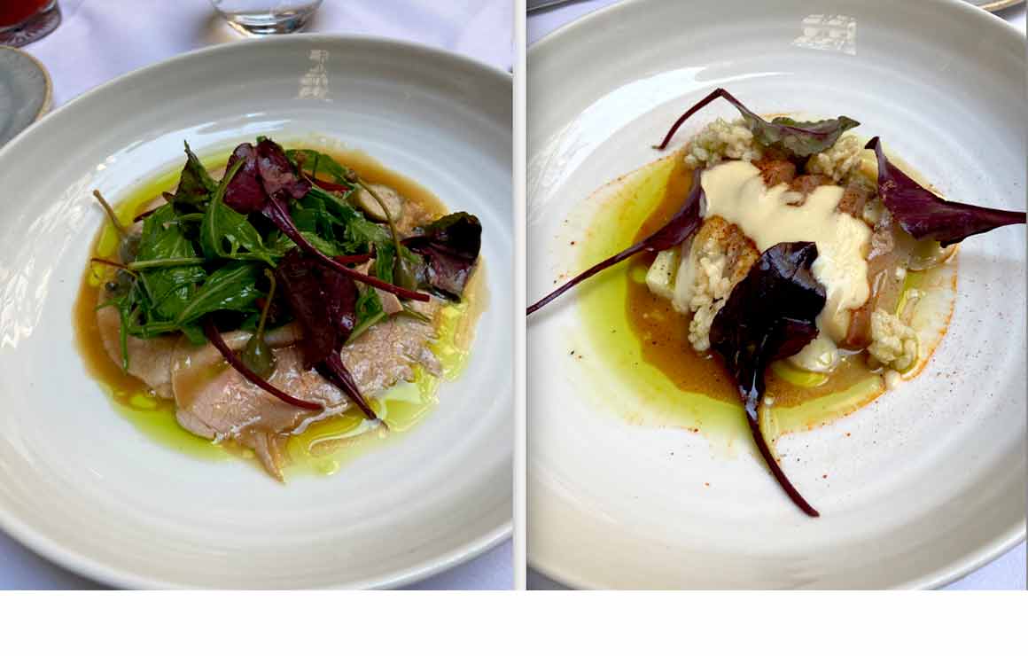 Le Patio Opéra vitello tonnato et gravelax d'asperges blanches