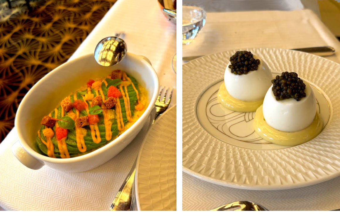 Tourteau et avocat, Oeufs mayo caviar