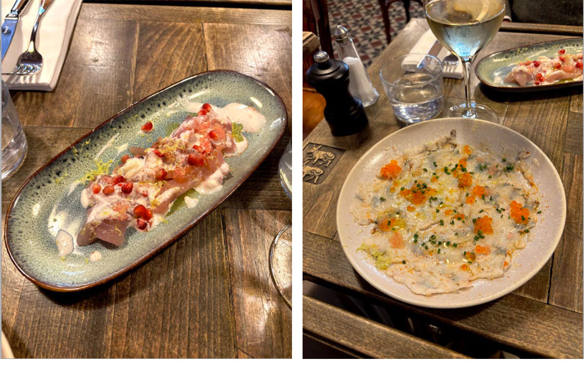 Chinchard, Carpaccio de Gambas