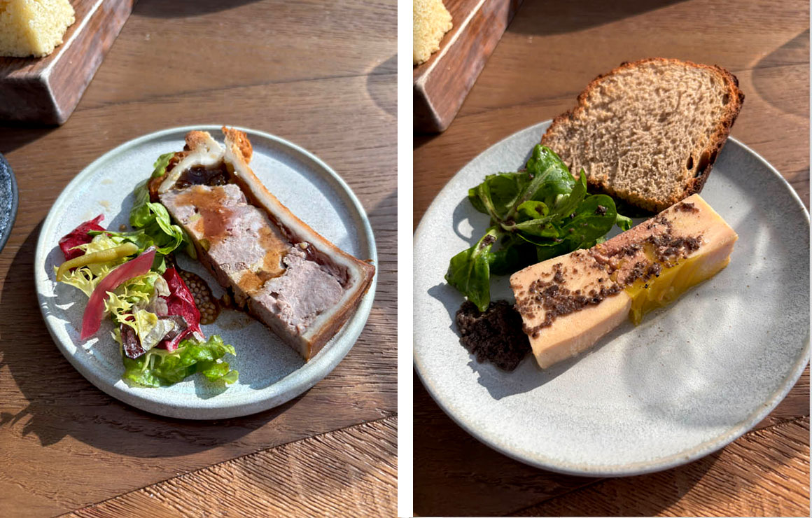 Pâté en croûte et volaille foie gras