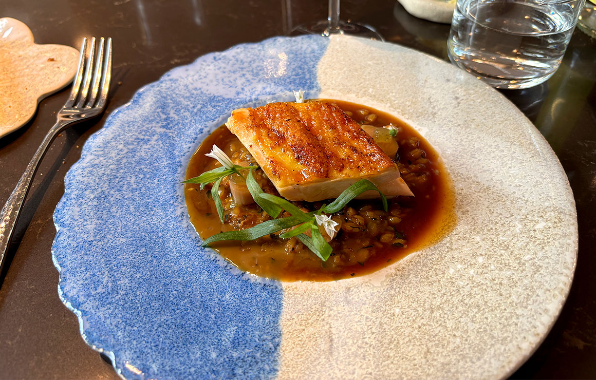 Volaille sur risotto d'épeautre