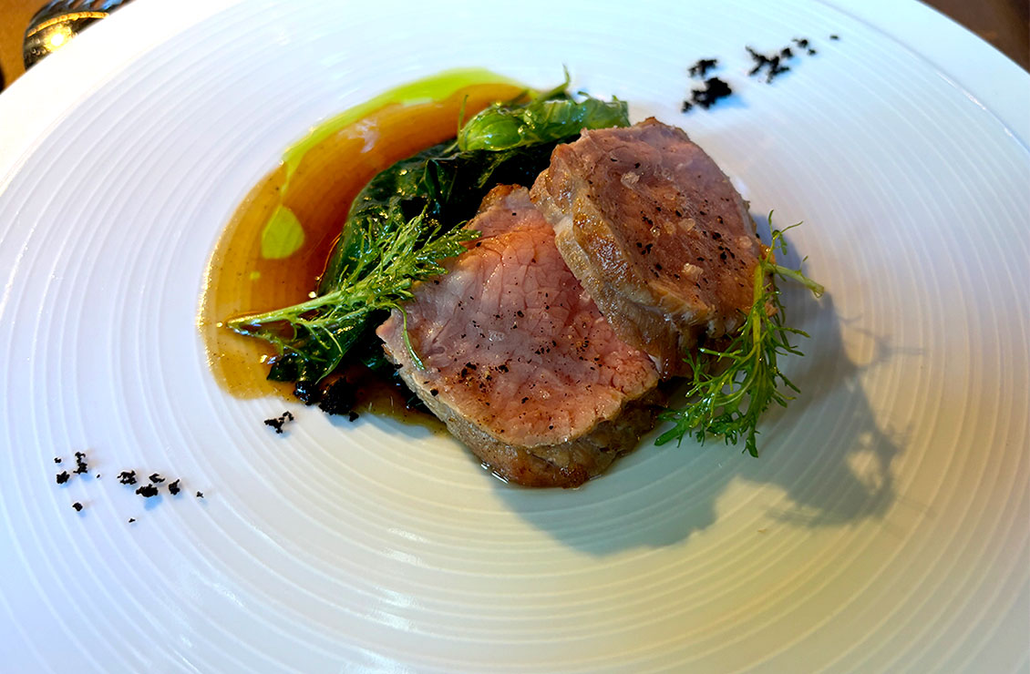 Eskal Longe de veau et risotto de blettes