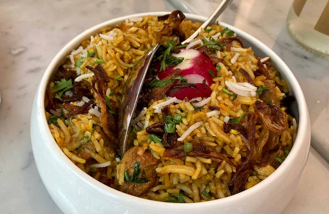 Restaurant Khajuraho Dum Biryani agneau