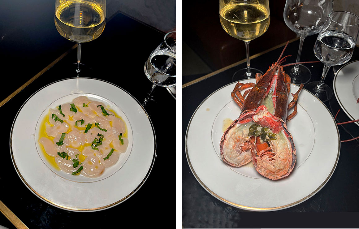 Saint-Jacques et homard