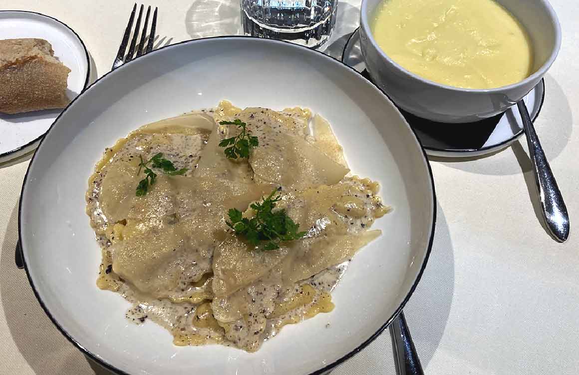 Restaurant Le Club Pierre Charron Agnolotti