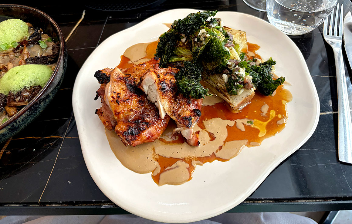 Cuisse de poulet grillé