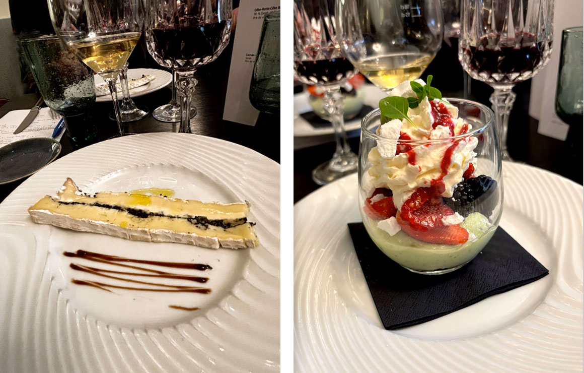 Brie de Meaux aux truffes, Pavlova fruits rouges