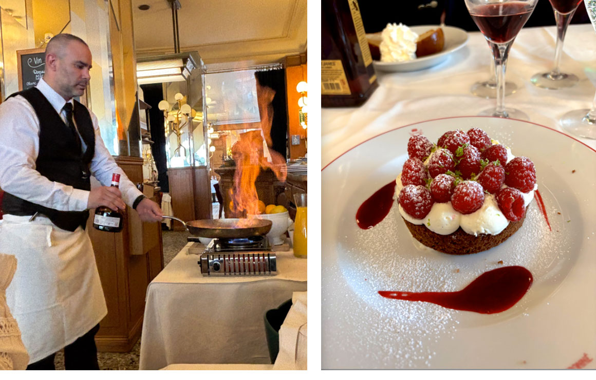 Chaouki au flambage, Tarte aux framboises