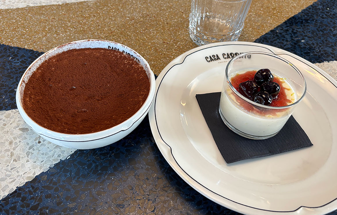 Tiramisu et Panna cotta