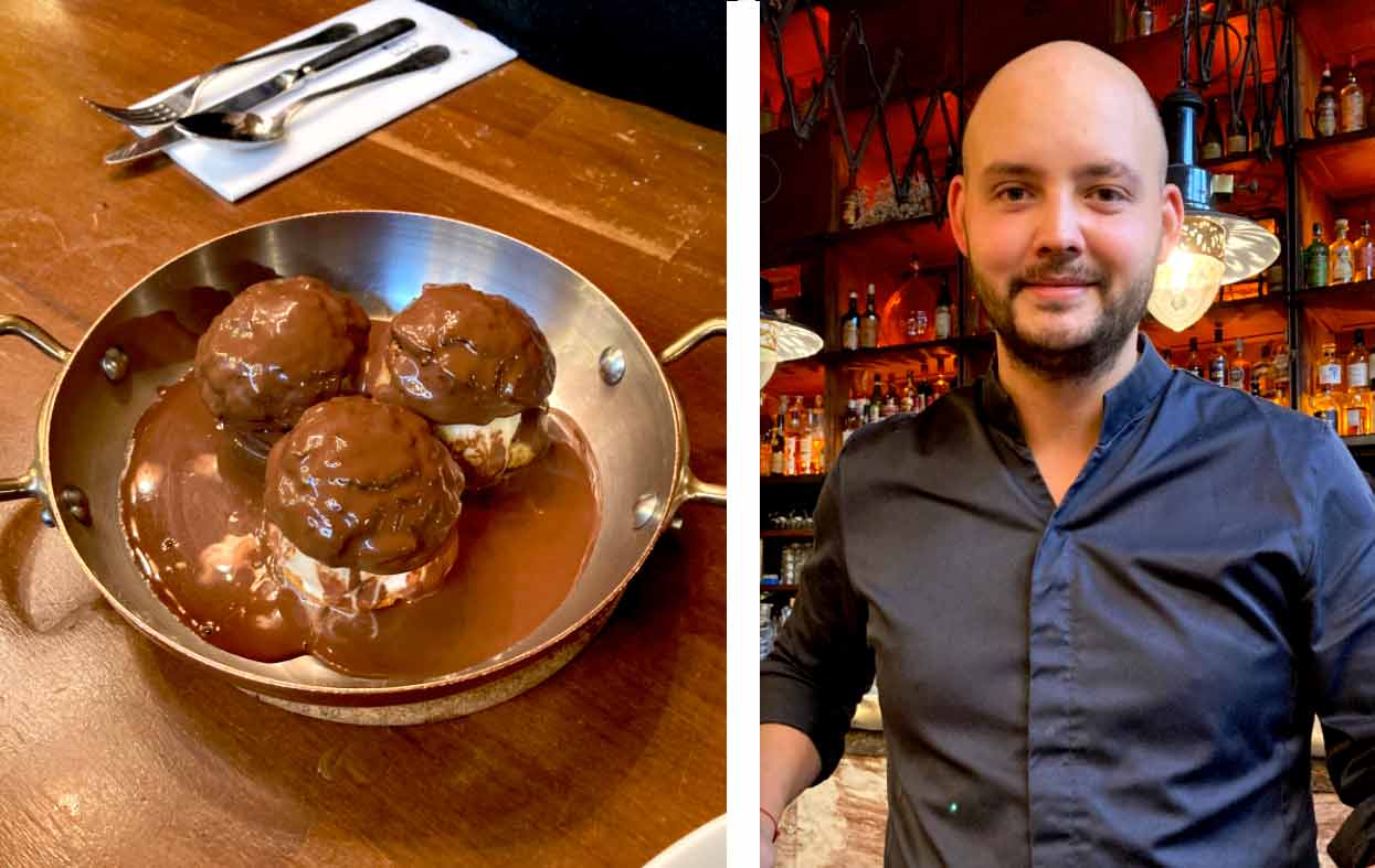 Brasserie Charbon Profiteroles et le chef Nathan Paisley 