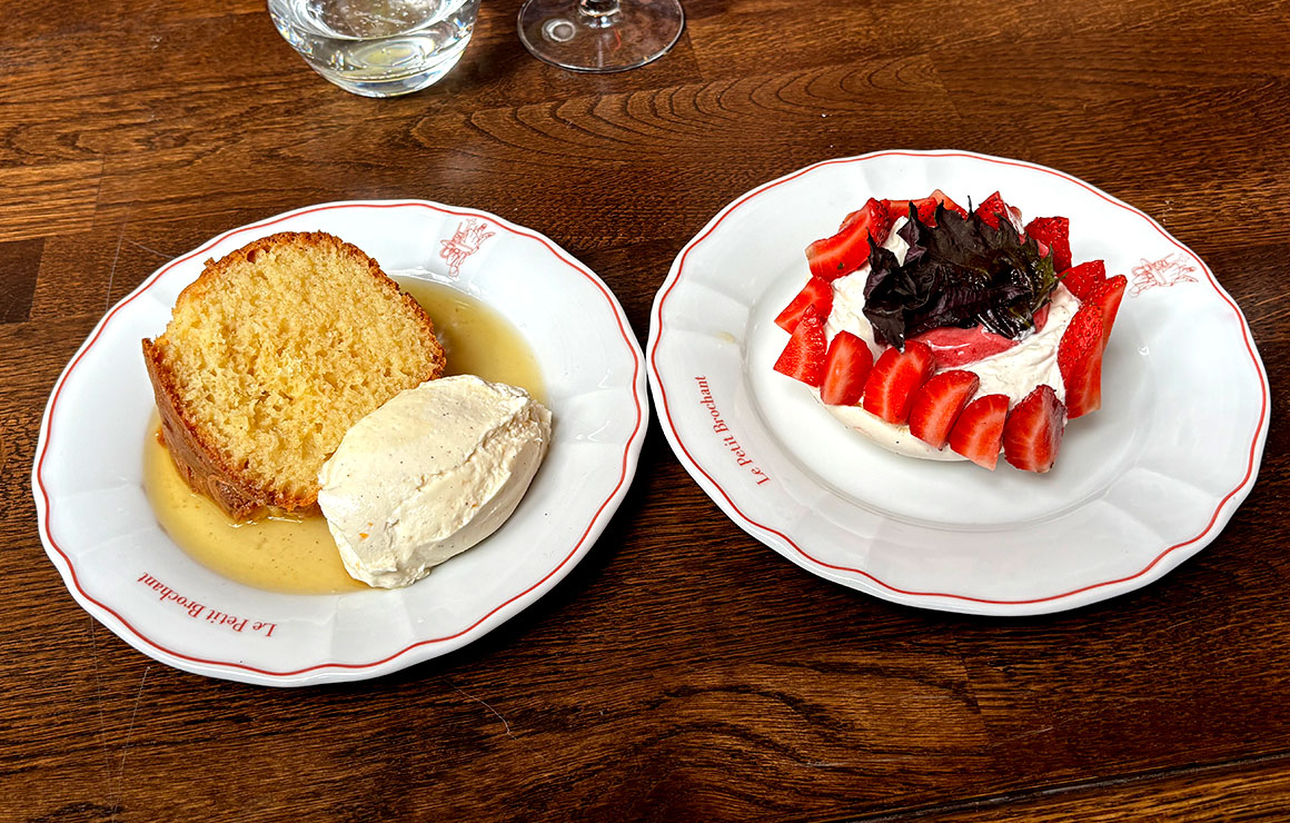 Baba au rhum, Pavlova fraise