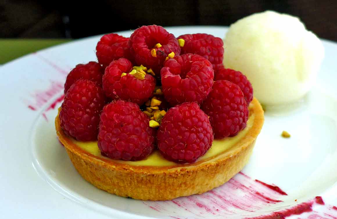 Restaurant La Table du Luxembourg tarte citron et framboises