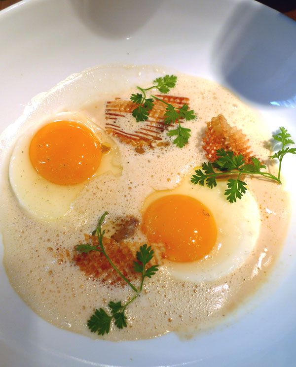 Restaurant A La Marguerite, Œufs au plat avec copeaux de foie gras