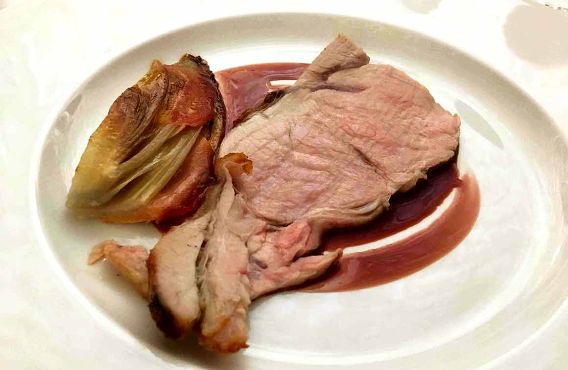 Restaurant Arpège : Carré de veau grillé