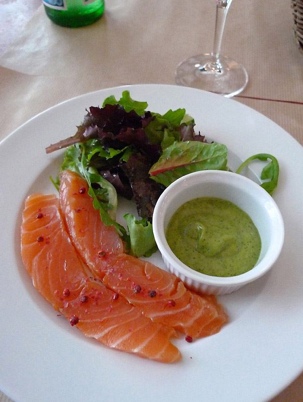 Restaurant Amato : Gravlax de saumon sauce verte