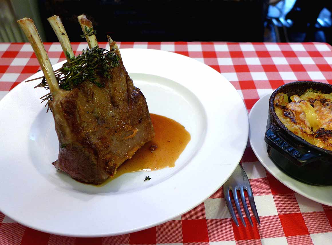 Restaurant Au Petit Tonneau, le carré d'agneau