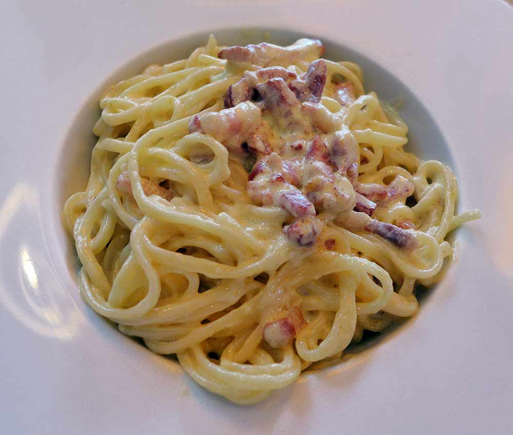 Restaurant Bellagio, Linguine alla carbonara