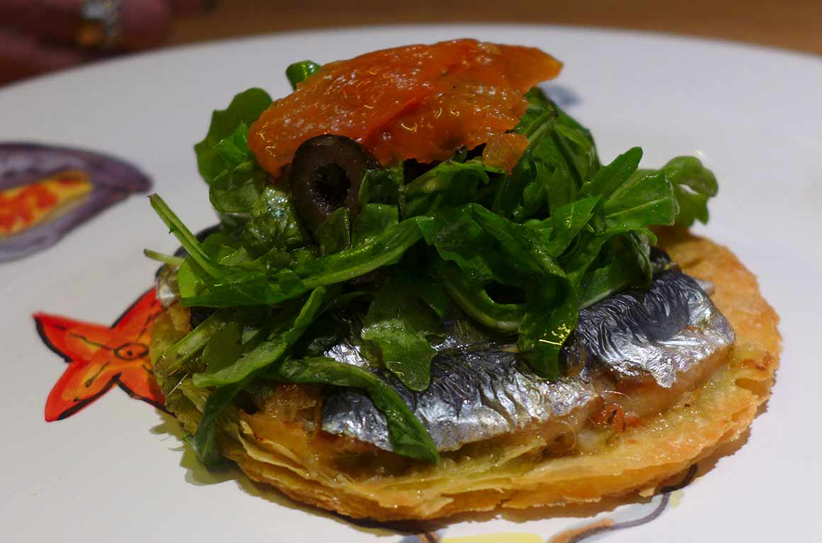 Bistrot de Marius, Tarte fine aux sardines et olives