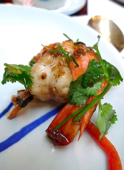 Restaurant Blue Elephant, blackpepeer prawn 