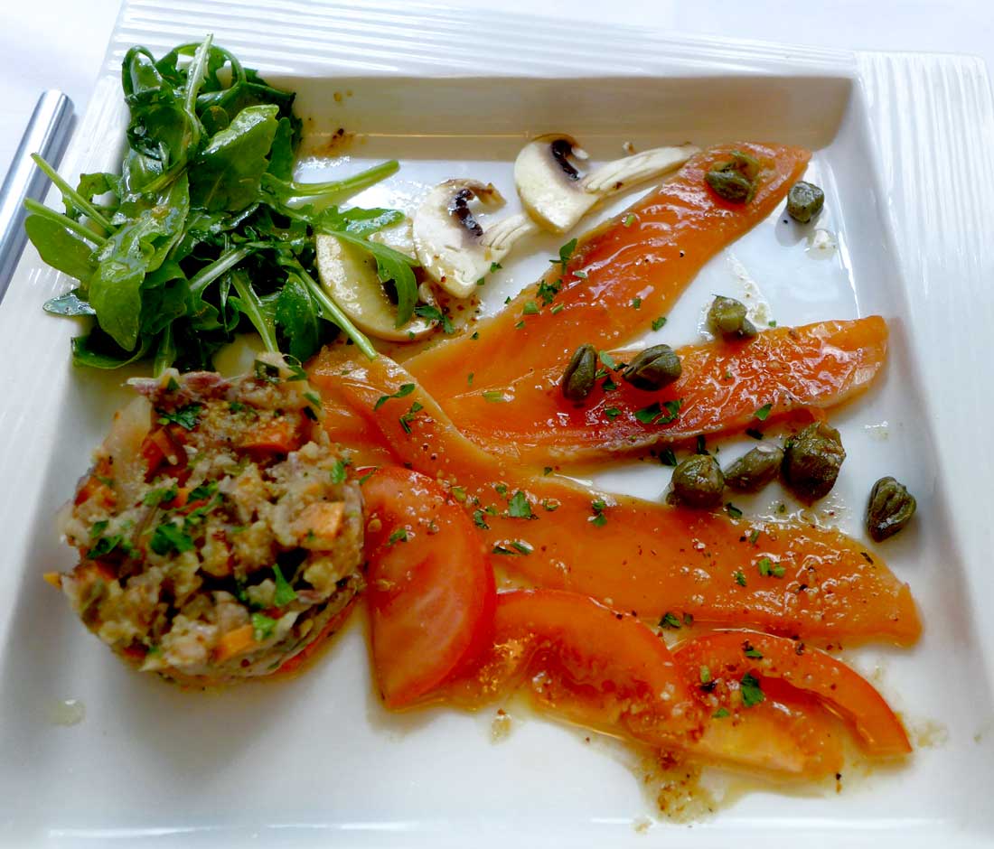 Restaurant La Table du Palais Royal : Duo saumon et maquereau