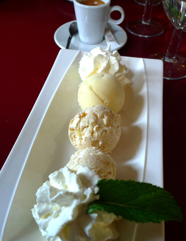 Bistrot Chéri Chérie, Glace et sorbet