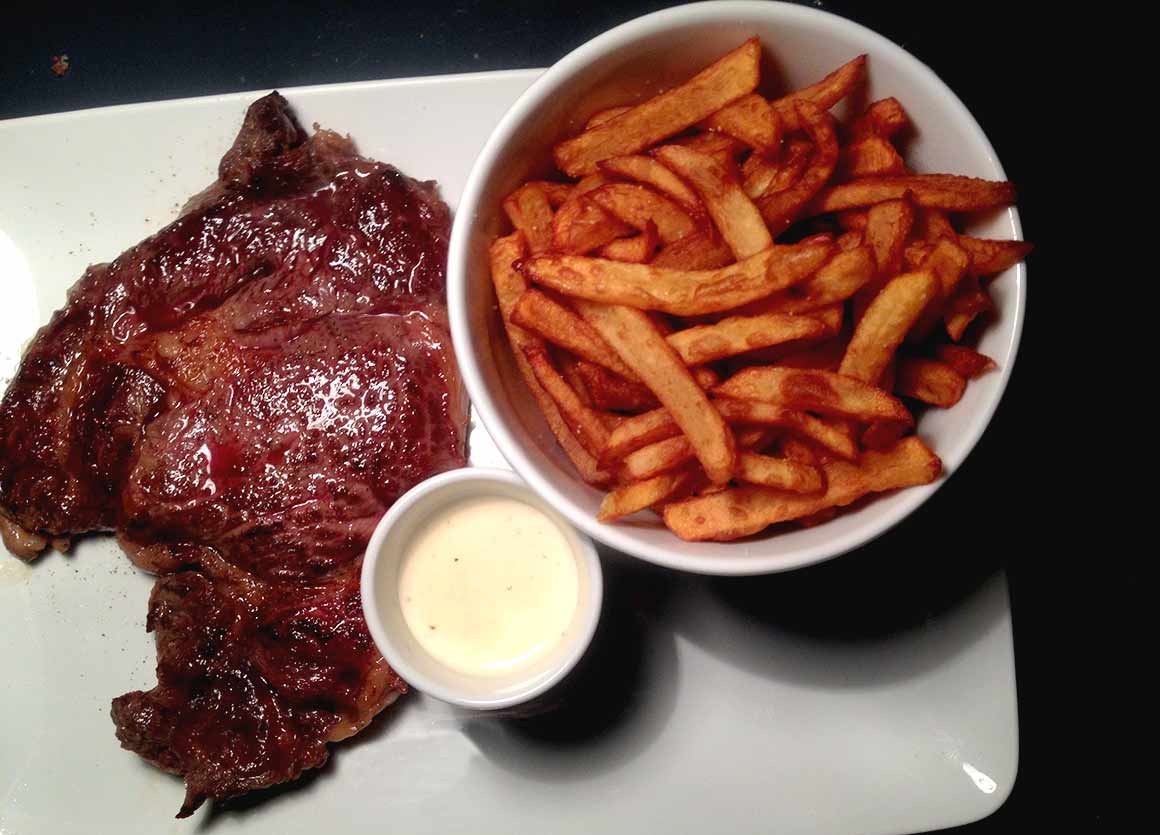 Restaurant Chez Jean-Claude, steak frites
