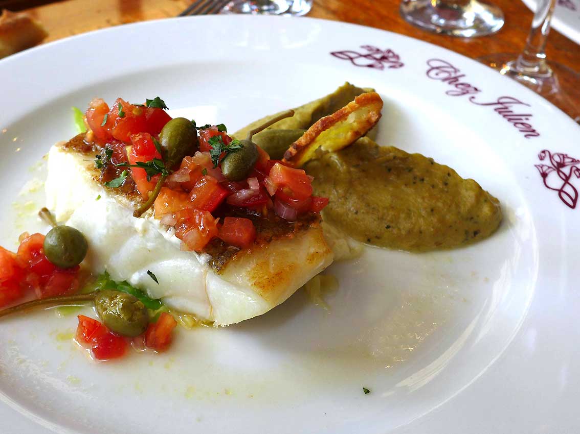 Restaurant Chez Julien : Cabillaud à la grenobloise