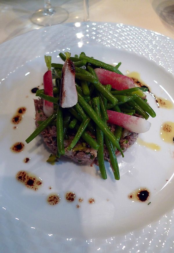 Restaurant Chez La Vieille, salade de queue de boeuf et haricots verts