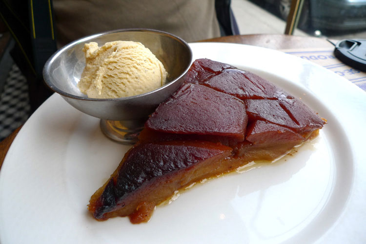 Restaurant Chez Prosper, tarte Tatin et sa glace de la maison Berthillon