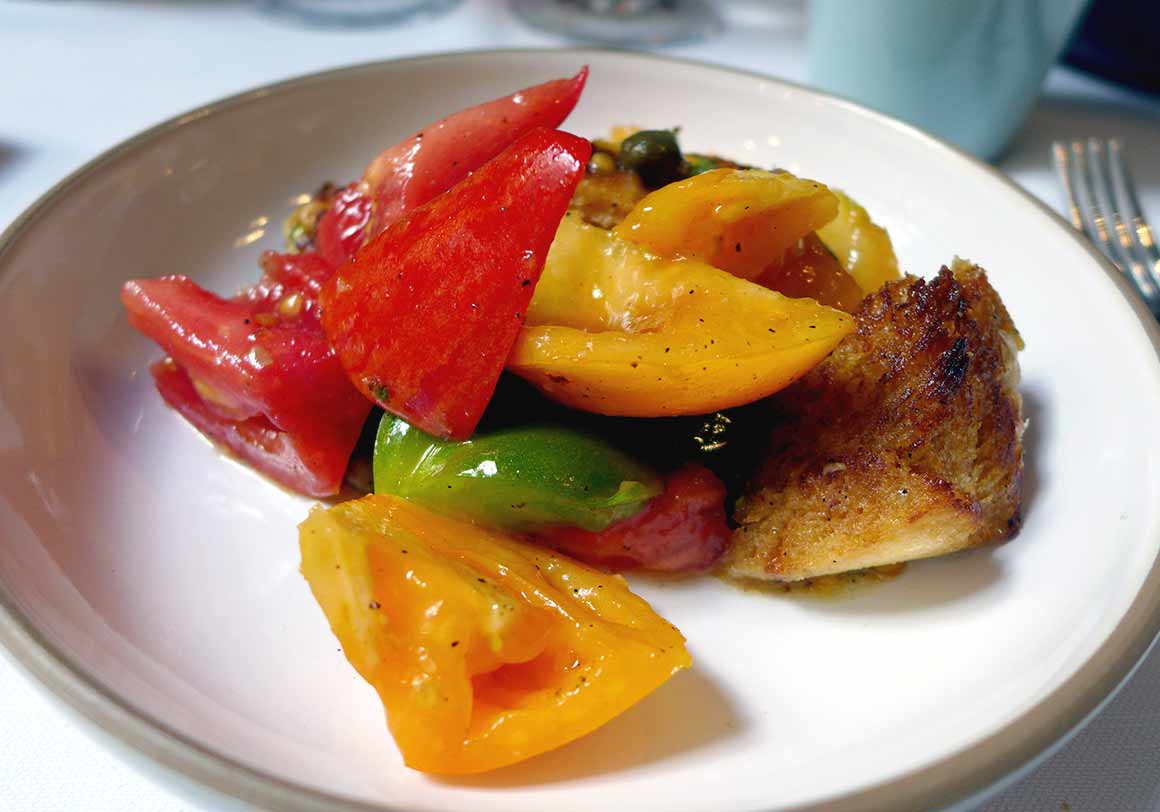 Restaurant Cléo, salade de tomates anciennes